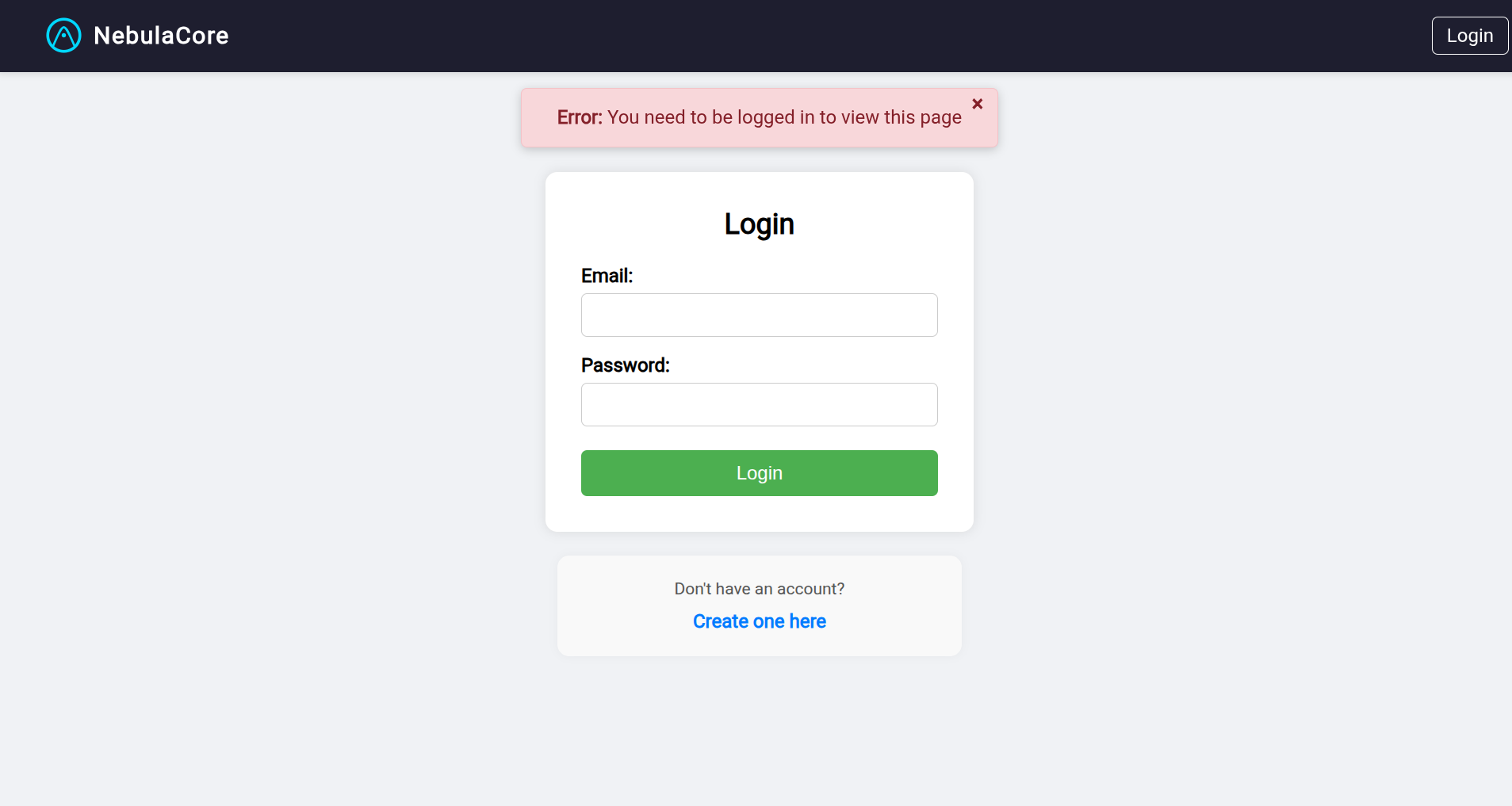 passwordless landing page